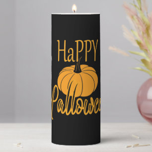 Happy Halloween Pillar Candle