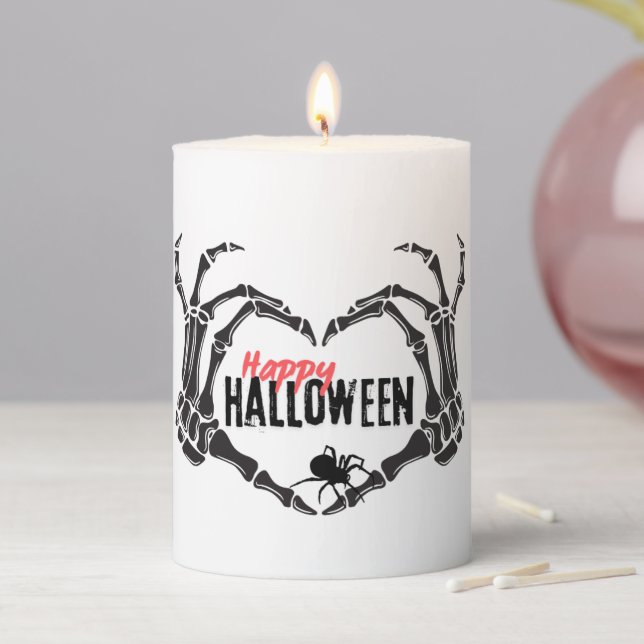 Happy Halloween Pillar Candle (In Situ)