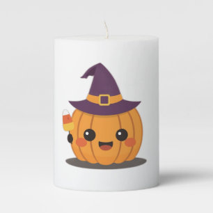 Happy Halloween  Pillar Candle