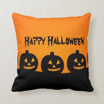Happy Halloween Pillow by Theraven14 at Zazzle