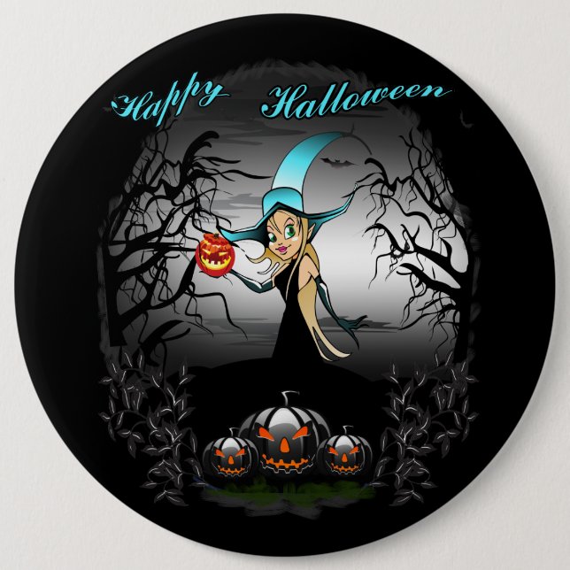 Happy Halloween Pinback Button (Front)