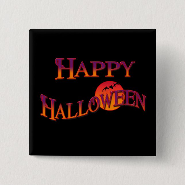 Happy Halloween Pinback Button (Front)