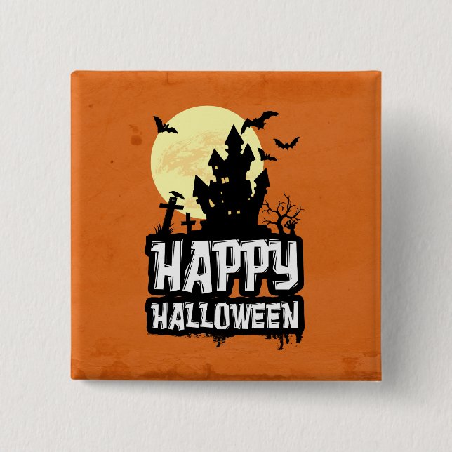 Happy Halloween Pinback Button (Front)