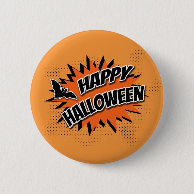 Happy Halloween Pinback Button (Front)