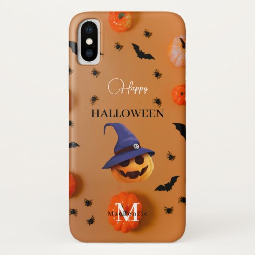 Happy Halloween Pink Pumpkin Apple X11121314 iPhone X Case