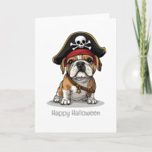 Happy Halloween Pirate English Bulldog