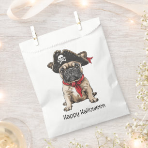 Happy Halloween Pirate French Bulldog Favor Bag