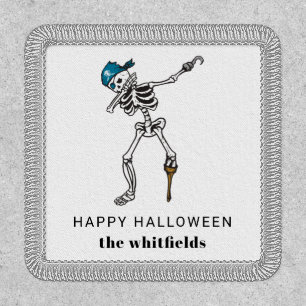 Happy Halloween Pirate Skeleton Dabbing Family Patch