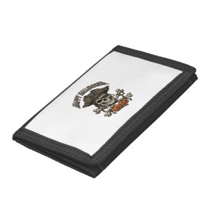 Happy Halloween Pirate Skull Crossbones Pumpkins_1 Trifold Wallet
