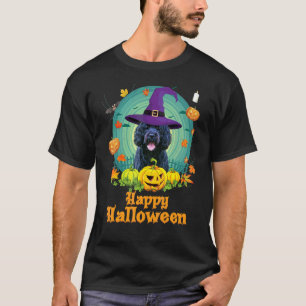 Happy Halloween Portuguese Water Dog Pumpkin Witch T-Shirt