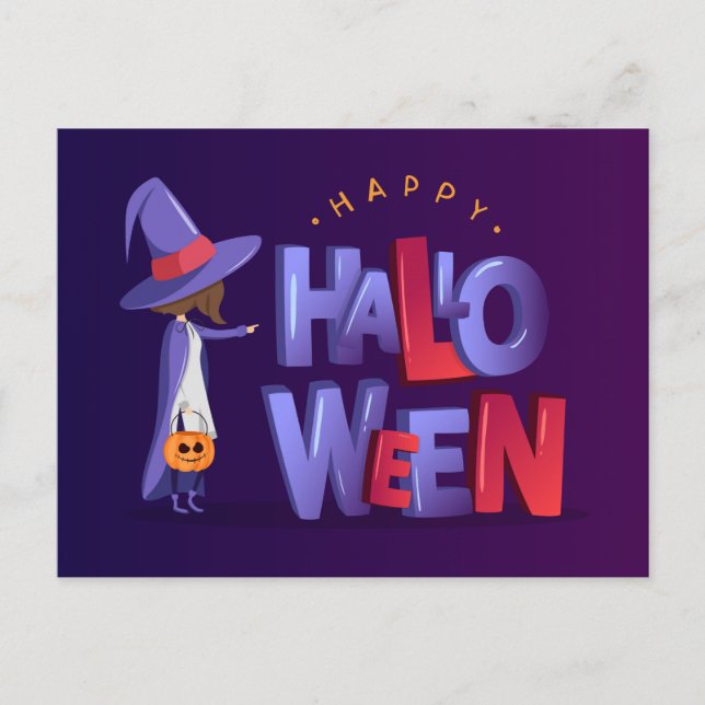 Happy Halloween Postcard (Front)