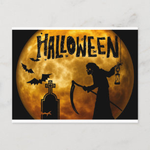 happy halloween postcard