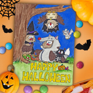 HAPPY HALLOWEEN postcard by Nicole Janes