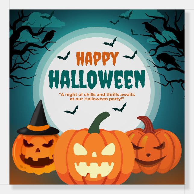 Happy Halloween Poster! Foam Board (Front)