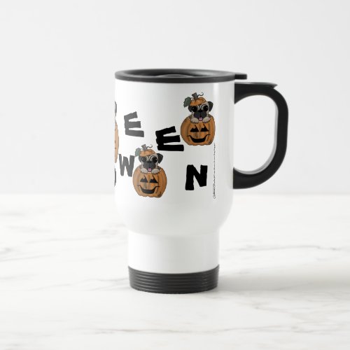 Happy Halloween_Pug in Jack O Lantern Travel Mug