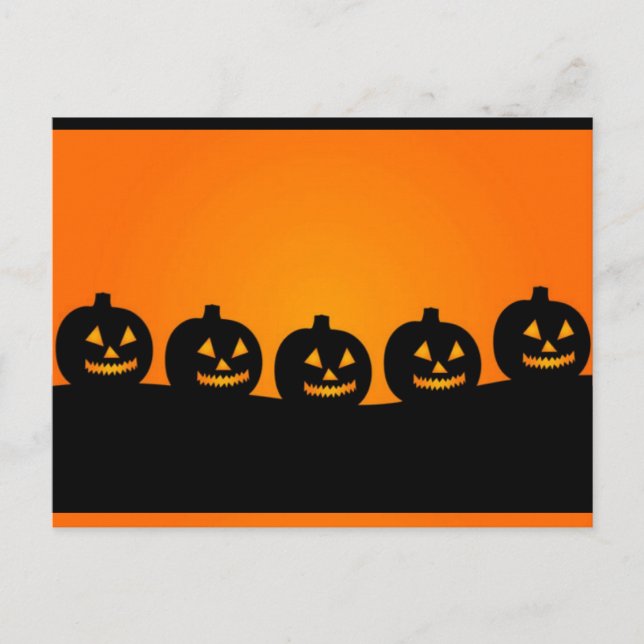 Happy Halloween Pumkin Heads Postcard (Front)