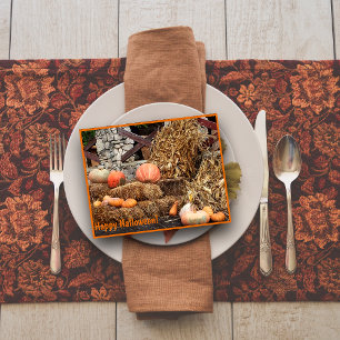 Happy Halloween pumkin vintage photogtaphy Postcard