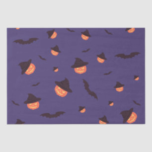 Happy Halloween Pumpkin and Bats Tissue Paper