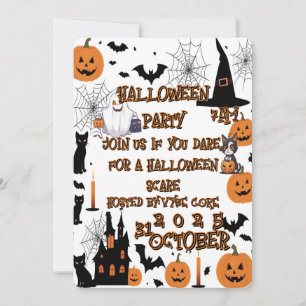 Happy Halloween Pumpkin Artwork Invitation