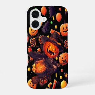 Happy Halloween Pumpkin Artwork iPhone 16 Case