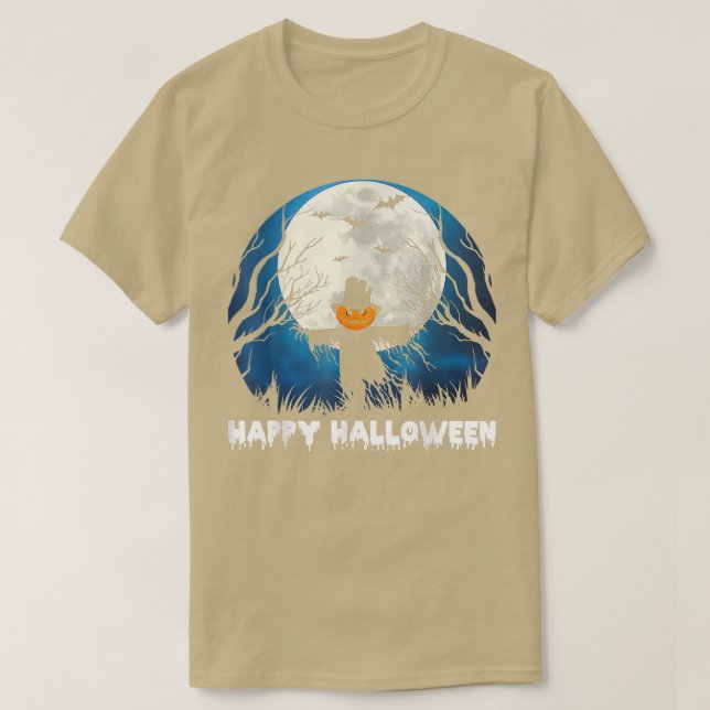 Happy Halloween Pumpkin Autumn Fall Holiday  T-Shirt (Design Front)