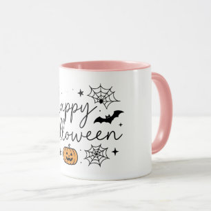 Happy Halloween Pumpkin Bat Mug