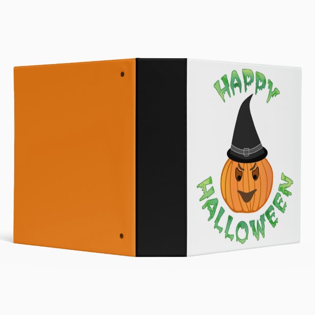 "HAPPY HALLOWEEN" PUMPKIN BINDER (Background)