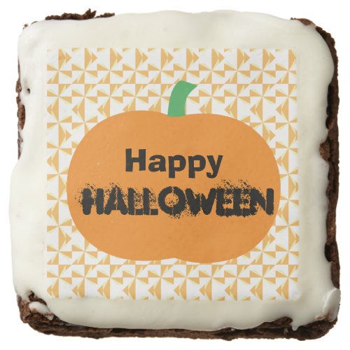 Happy Halloween Pumpkin Brownie