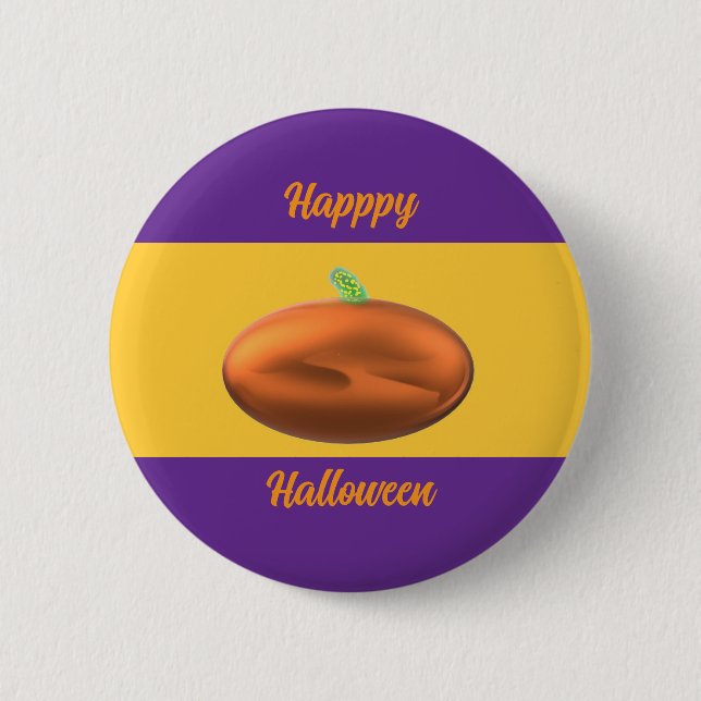 Happy Halloween Pumpkin  Button (Front)