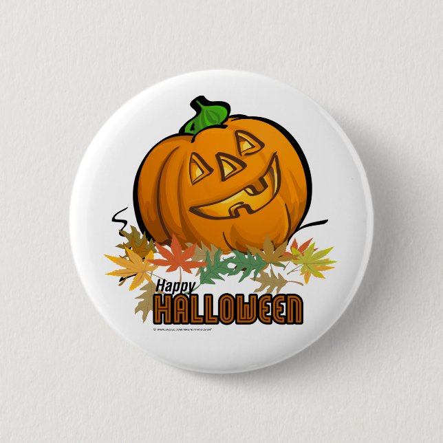 Happy Halloween Pumpkin Button (Front)
