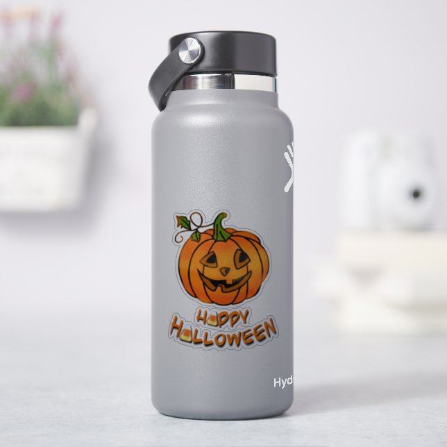 Happy Halloween | pumpkin | candy corn   Sticker (HydroFlask)