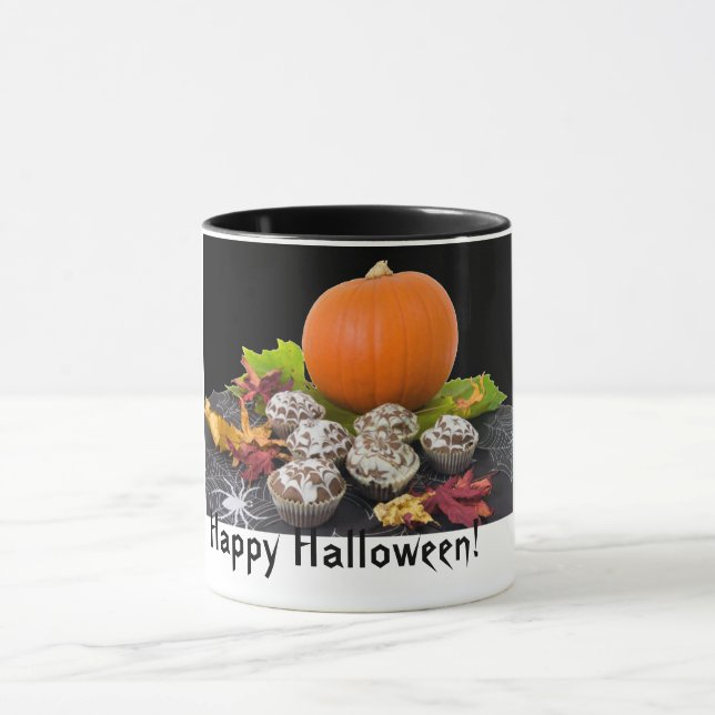 Happy Halloween! Pumpkin & Cupcakes Coffee Mug (Center)