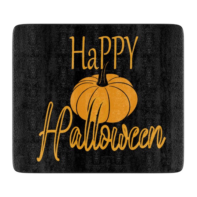 Happy Halloween Pumpkin Cutting Board (Front)