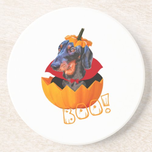 Happy Halloween Pumpkin Dachshund Dog Owner Coaster