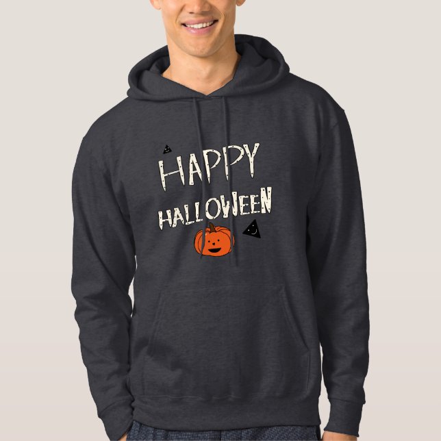 Happy Halloween Pumpkin Design Hoodie (Front)
