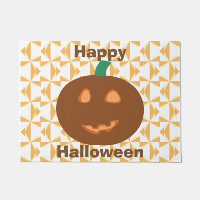 Happy Halloween Pumpkin Doormat (Front)