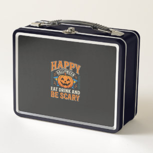 Happy Halloween Pumpkin Eat Drink Be Scary_1 Metal Lunch Box
