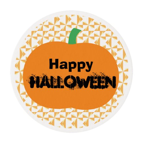 Happy Halloween Pumpkin Edible Frosting Rounds