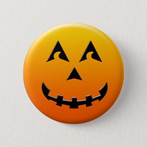 Happy Halloween pumpkin face Button