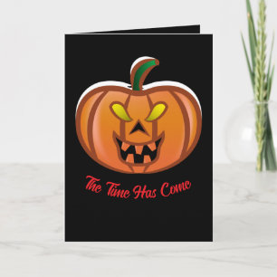 Happy Halloween Pumpkin Folded Holiday Card
