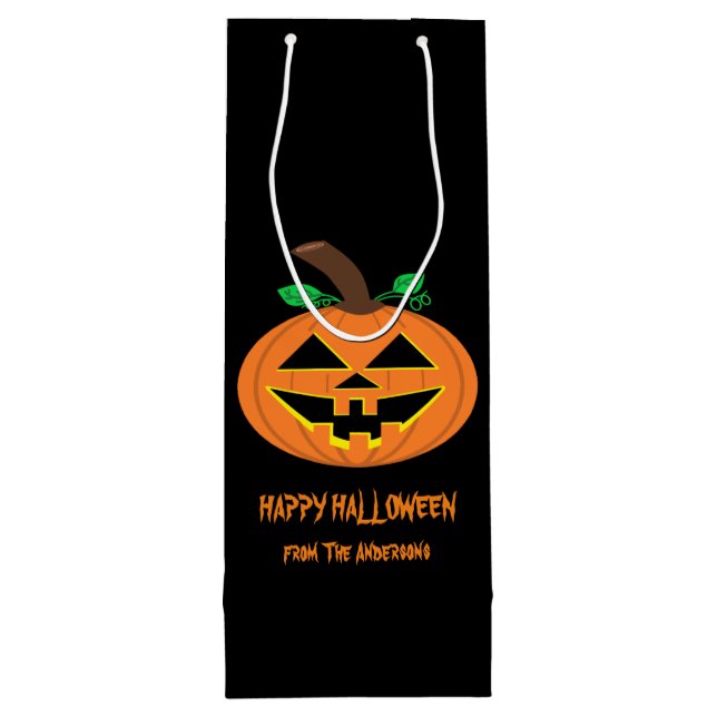 Happy Halloween Pumpkin Gift Bag (Back)