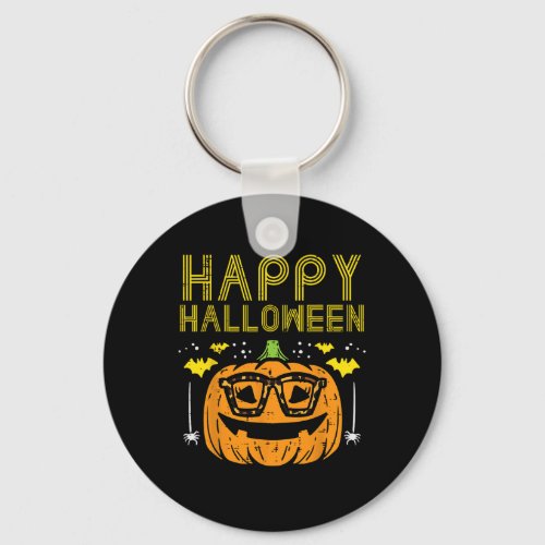 Happy Halloween Pumpkin Glasses Costume Women Girl Keychain
