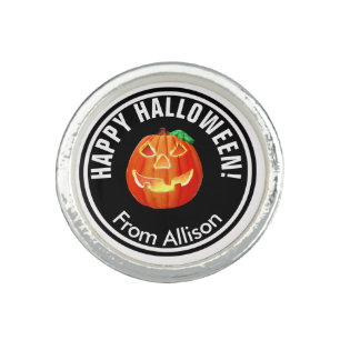 Happy Halloween Pumpkin ID212 Ring