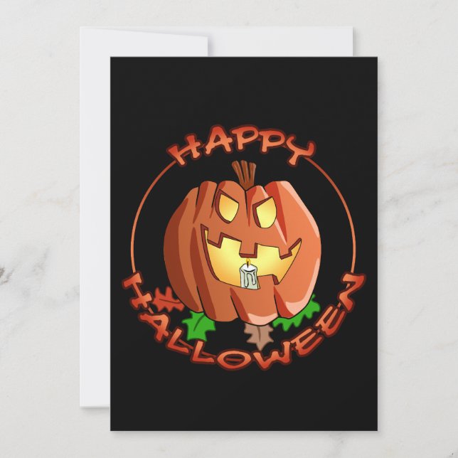 Happy Halloween Pumpkin Invitation (Front)