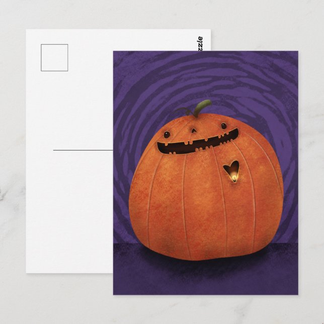 Happy Halloween  Pumpkin Jack o Lantern Postcard (Front/Back)