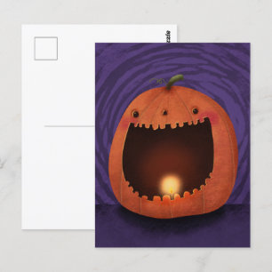 Happy Halloween Pumpkin Jack o Lantern Postcard