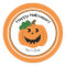 Happy Halloween Pumpkin Jackolantern Favor Sticker