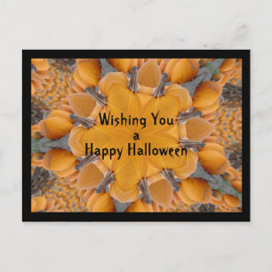 Happy Halloween Pumpkin Kaleidoscope Postcard