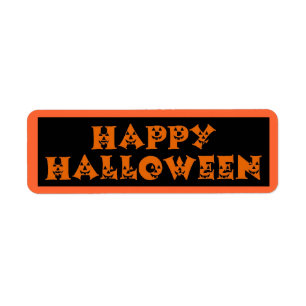 Happy Halloween Pumpkin Label