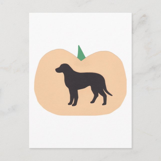 Happy Halloween Pumpkin Labrador Retriever Postcard (Front)